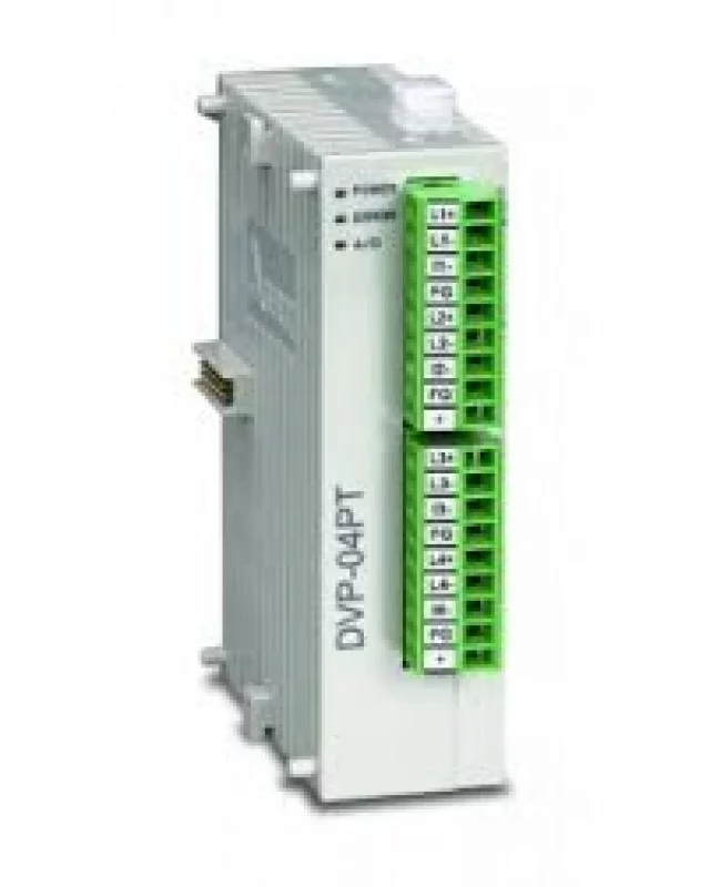 DVP04PT-S 4 Route PT, 14bit (0.1C), 24V DC Power, with RS485, SLIM